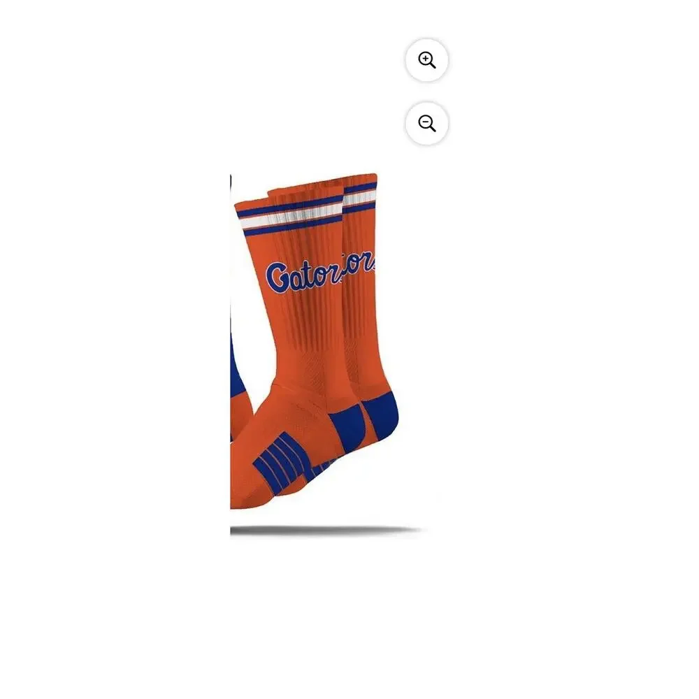 Florida Gators Premium Athletic Socks M/L Strideline Crew NCAA NWT Orange Blue